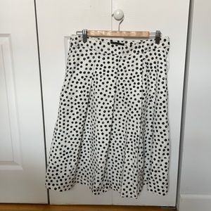 Black spotted a-line skirt